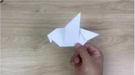 小白鸽折纸教程，可以送给朋友做礼物#折纸教程
