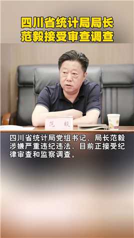 四川省统计局党组书记、局长范毅接受审查调查