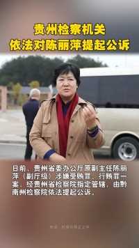 贵州检察机关依法对陈丽萍提起公诉