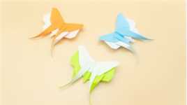 【折纸】一只简单的双色凤蝶