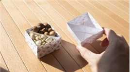【折纸】长方形纸折个带分隔的盒子，好实用！