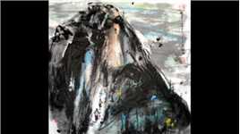 韩宁水墨画703登天都峰美术作品展示讲解，绘画技法艺术表现技巧