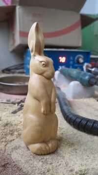 黄杨木生肖兔！