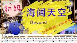 【动态鼓谱】海阔天空 - Beyond Drum Cover by Takeo 自制鼓谱 曲目示范