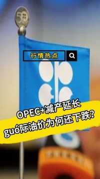 OPEC+减产延长 国际油价为何还下跌？
#金融 #财经 #国际油价 