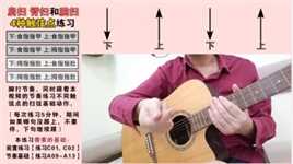 成人0基础学吉他扫弦，4种扫弦基本功，4分8分16分音符练习。