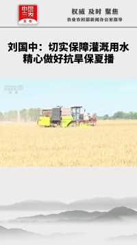 刘国中：切实保障灌溉用水，精心做好抗旱保夏播。


