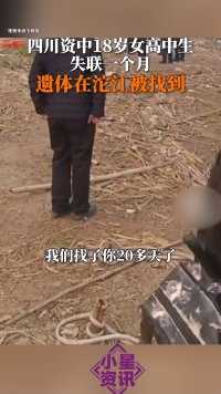 失联一个月后，2月7日#四川资中18岁女生遗体在江中被发现。哥哥朋友圈发文：妹，你一路走好……
