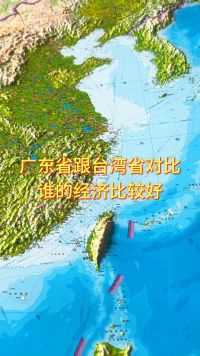 广东省跟台湾省对比谁的经济比较好#地理 #地形图