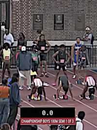 美国高中生克里斯蒂安米勒9.96全场领先 #百米短跑 #体育生 #田径运动员