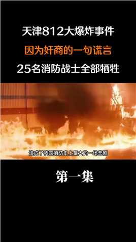 天津812大爆炸事件，因为奸商的一句谎言，25名消防战士全部牺牲天津812消防员 (1)