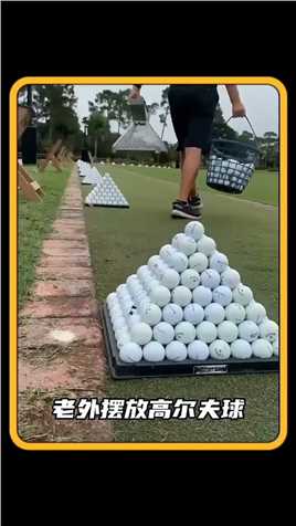 你知道国外土豪的高尔夫球是怎么摆放的那么整齐的吗 #高手在民间