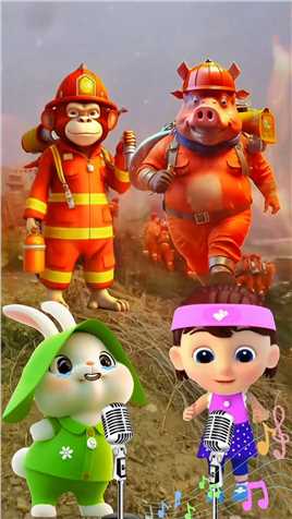  消防员叔叔，辛苦啦#儿童动画 #致敬消防英雄 #益智动画 #消防救援 #启蒙早教.