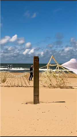 荷兰艺术家泰奥杨森2022年新作品#风力仿生兽#环球猎奇#艺术#好玩#机械