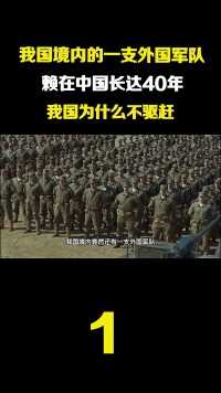 我国境内的一支外国军队，赖在中国长达40年，我国为什么不驱赶？#军队#战争 (1)