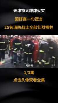 天津港爆炸案背后，因为奸商的一句谎言，让整个消防队伍25人无一人生还#救火英雄#真实事件 (1)