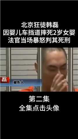 北京狂徒韩磊，因婴儿车挡道摔死2岁女婴，法官当场暴怒判其死刑 (2)