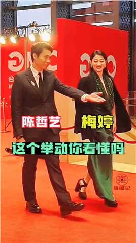  梅婷跟导演陈哲艺走红毯，陈哲艺的举动你看懂吗？