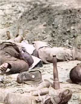 这是一张发生在抗日战争时期的山西太原，躺着的是五名八路军士兵，他们是中华民族的英雄#抗战 #历史