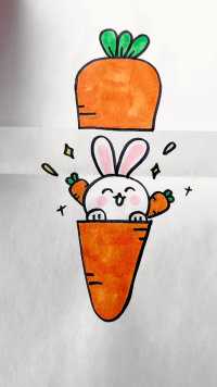 超好玩的兔子折叠画，超级简单，跟我学起来吧