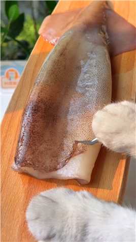 鱿鱼挤满Q弹的虾滑，鲜上加鲜，吃一次就爱上会做饭的猫虾
