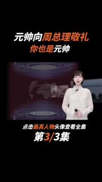 毛主席为十大元帅授衔后，元帅们转身向周总理敬礼：你也是元帅