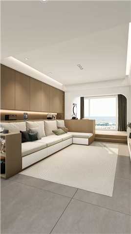 客厅别再买沙发了，这样设计收纳翻倍，让家更干净更高级