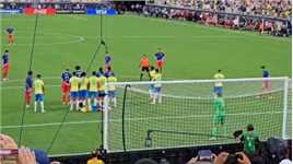 美国1:1巴西，美国队长普利西奇任意球直接破门＃欧洲杯