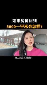 如果房价回到3000一平米会怎么样