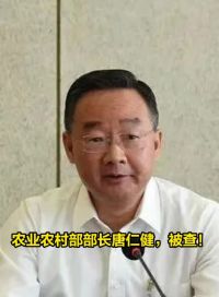 农业农村部党组书记、部长唐仁健接受审查调查