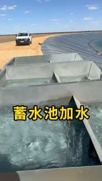 蓄水池加水，用于旱季农业灌溉！#蓄水池 #科普 #涨知识