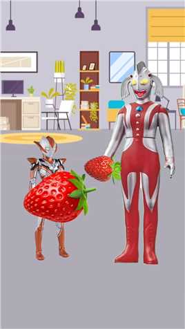 . 你喜欢吃草莓吗？#动画片儿童视频3-6岁 #动画 #奥特曼 #人类幼崽到底有多可爱 #亲子