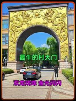 最牛的村大门，据说造价上千万，家家豪车大别墅，江苏江阴长江村，你羡慕吗！