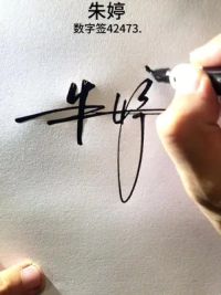 朱婷，数字签42473.这个很好学，太简单了，你是什么名字呢？#如何写自己的签名连笔 #签名设计 #写名字 #艺术签名#数字签