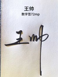 王帅，数字签72mp，这个真的好学。你的名字呢？可以是什么数字？#签名设计 #艺术签名 #数字签